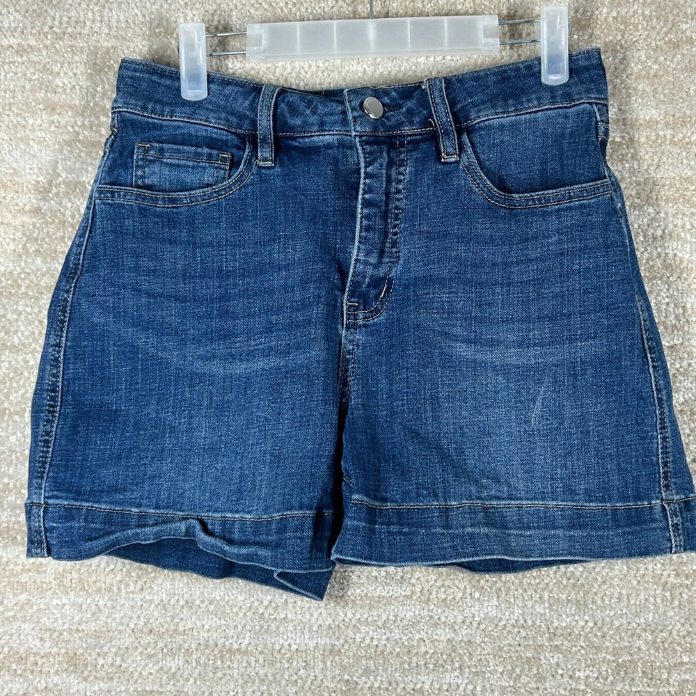 Rebecca Minkoff Womens High Rise Stretch Denim Shorts Medium Wash Blue Size 6